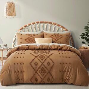 Luxurious Tan Duvet Cover Set